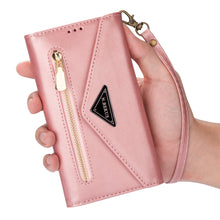 Load image into Gallery viewer, Casekis Crossbody Wallet Leather Phone Case Rose Gold
