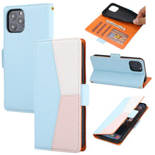 Load image into Gallery viewer, Casekis Multicolor Patchwork Wallet Phone Case Blue
