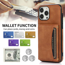 Lade das Bild in den Galerie-Viewer, Casekis Wallet Case Tri-fold Cardholder Phone Case Brown
