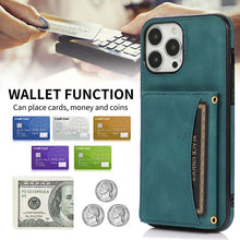 Muat gambar ke penampil Galeri, Casekis Wallet Case Tri-fold Cardholder Phone Case Blue
