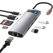 Load image into Gallery viewer, 8 in 1 USB C Hub Docking Station
