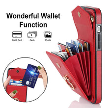 Load image into Gallery viewer, Casekis Cardholder RFID Phone Case Red
