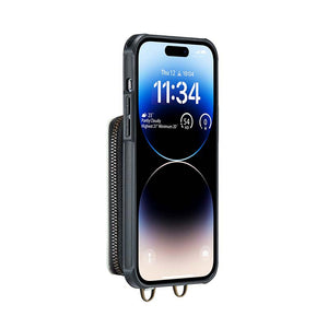 Casekis Zipper Crossbody Wallet RFID Phone Case White