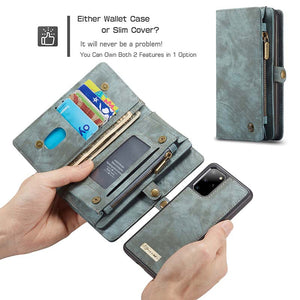 Casekis Multifunctional Wallet PU Leather Case for Galaxy S20 Plus
