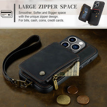 Load image into Gallery viewer, Casekis Wrist Strap Wallet Phone Case Black
