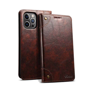 Leather Clamshell Multifunctional Phone Case - Casekis