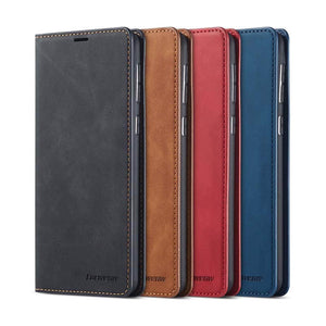 Luxury Leather Flip Wallet Case Cover For Samsung Galaxy A21 - Casekis
