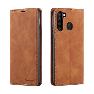 Luxury Leather Flip Wallet Case Cover For Samsung Galaxy A21 - Casekis