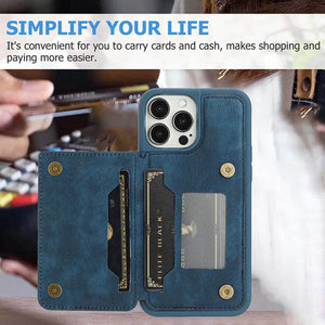 Casekis Magnetic Cardholder Phone Case Blue