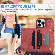 Muat gambar ke penampil Galeri, Casekis Magnetic Cardholder Phone Case Red
