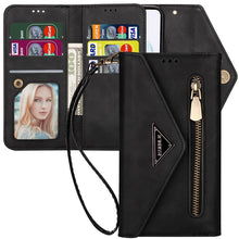 Load image into Gallery viewer, Casekis Crossbody Wallet Leather Phone Case Black
