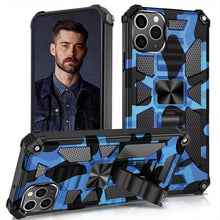Load image into Gallery viewer, Casekis Armor Shockproof With Kickstand Phone Case Dark Blue Camouflage
