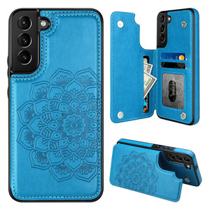 Casekis Mandala Embossed Phone Case for Galaxy S22 Plus 5G Rose Gold