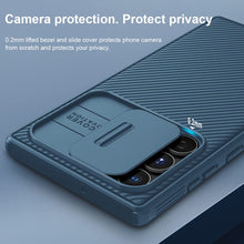 Load image into Gallery viewer, Casekis Slide Phone Lens Protection Blue Case for Galaxy S22 Ultra 5G
