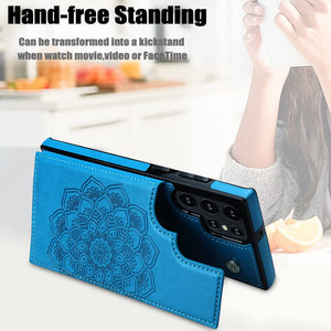 Casekis Mandala Embossed Phone Case for Galaxy S22 Ultra 5G