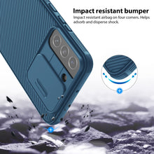 Load image into Gallery viewer, Casekis Slide Phone Lens Protection Blue Case for Galaxy S22 5G

