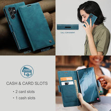 画像をギャラリービューアに読み込む, Casekis Retro Wallet Case Blue
