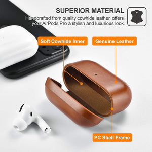 Casekis Genuine Leather Case for AirPods Pro