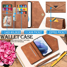 Load image into Gallery viewer, Casekis Crossbody Wallet Leather Phone Case Brown
