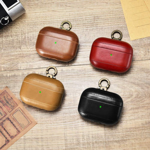 Casekis Genuine Leather Case With Keychain for AirPods Pro