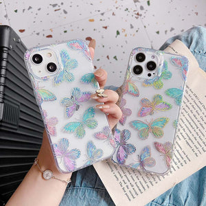 Casekis Shiny Butterfly Phone Case for iPhone