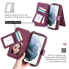 Load image into Gallery viewer, Multifunctional Zipper Wallet Detachable Card Case For Samsung Galaxy S21 Plus - Casekis
