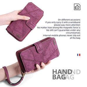 Multifunctional Zipper Wallet Detachable Card Case For Samsung Galaxy S21 Plus - Casekis