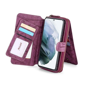 Multifunctional Zipper Wallet Detachable Card Case For Samsung Galaxy - Casekis