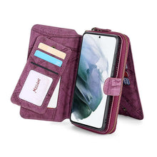 Load image into Gallery viewer, Multifunctional Zipper Wallet Detachable Card Case For Samsung Galaxy S21 - Casekis
