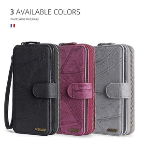 Multifunctional Zipper Wallet Detachable Card Case For Samsung Galaxy S21 - Casekis