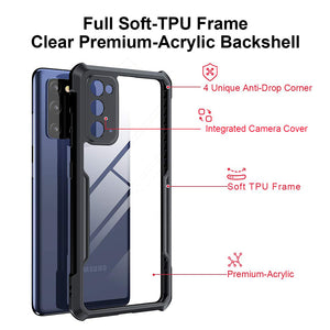 ANTI-FALL Slim Clear Back with Shockproof Soft TPU Bumper Frame Cover For Note 20 /Note 20 Ultra - Casekis