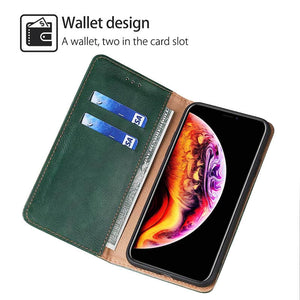 Leather Magnet Flip Wallet Phone Case For Apple iPhone - Casekis