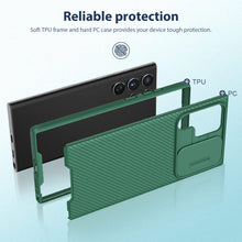 Load image into Gallery viewer, Casekis Slide Phone Lens Protection Green Case for Galaxy S22 Ultra 5G
