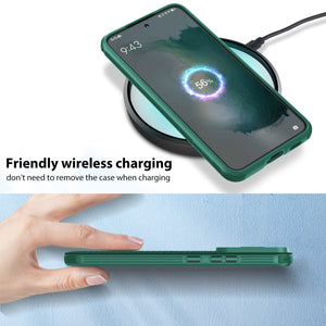 Casekis Slide Phone Lens Protection Green Case for Galaxy S22 Plus 5G