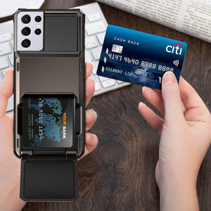 [Casekis] Travel Wallet Folder Card Slot Holder Case For Samsung S21 Ultra - Casekis