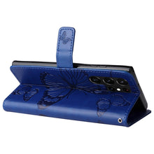 画像をギャラリービューアに読み込む, Casekis Embossed Butterfly Wallet Phone Case Blue

