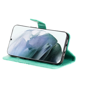 Casekis Embossed Butterfly Wallet Phone Case Green