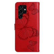 Load image into Gallery viewer, Casekis Embossed Butterfly Wallet Phone Case Red
