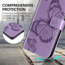 画像をギャラリービューアに読み込む, Casekis Embossed Butterfly Wallet Phone Case Purple
