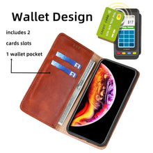 Load image into Gallery viewer, CASEKIS Leather Magnet Flip Wallet Phone Case For Apple iPhone - Casekis
