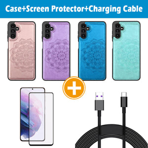 Casekis Mandala Embossed Phone Case Purple for Galaxy A14 5G