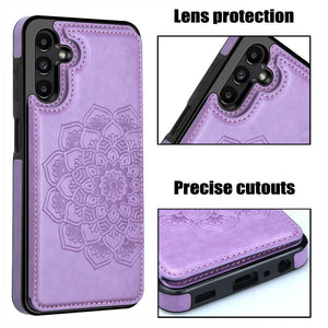 Casekis Mandala Embossed Phone Case Purple for Galaxy A14 5G