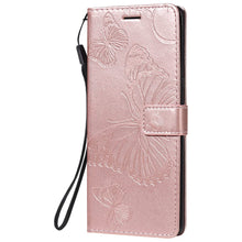 Load image into Gallery viewer, Casekis Embossed Butterfly Wallet Phone Case Rose Gold
