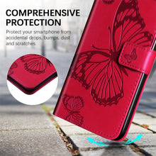 画像をギャラリービューアに読み込む, Casekis Embossed Butterfly Wallet Phone Case Red
