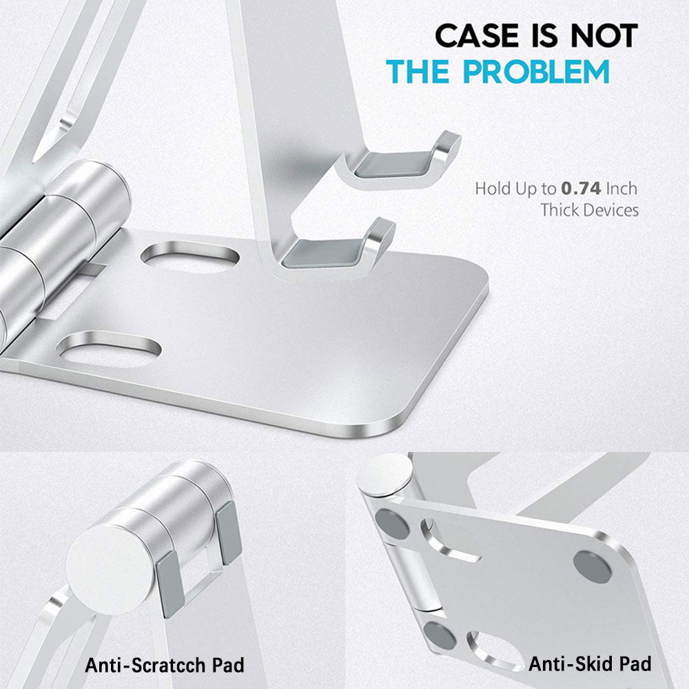 Adjustable Desktop Phone Stand-Silver