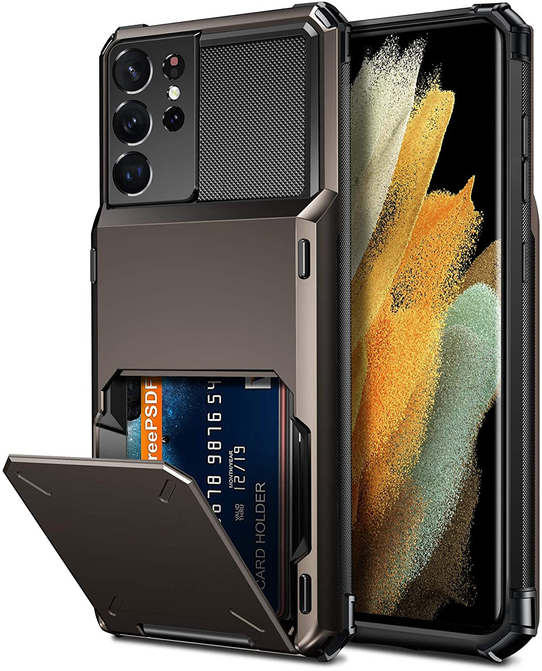 [Casekis] Travel Wallet Folder Card Slot Holder Case For Samsung S21 Ultra - Casekis