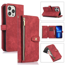 Load image into Gallery viewer, Casekis Crossbody Zipper Wallet Phone Case Red
