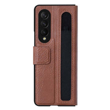 Load image into Gallery viewer, Casekis Leather Case With S-pen Slot for Galaxy Z Fold 3 5G
