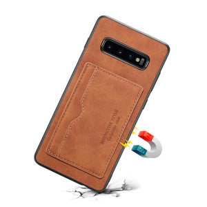 Casekis New Leather Adsorption Card Holder Cover Case for Samsung - Casekis