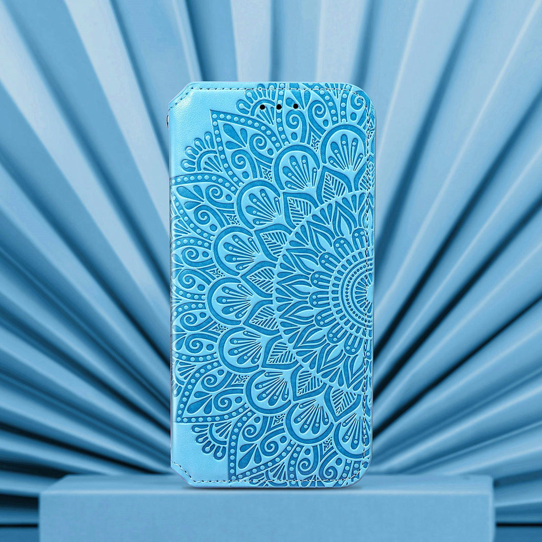 Peacock Embossed Wallet Phone Case For iPhone - Casekis